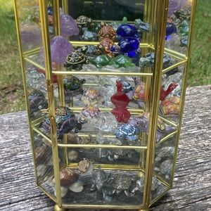 Turtle Collection with Brass Display
